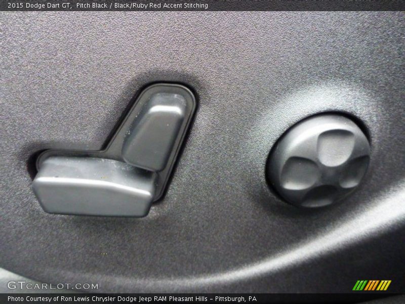 Pitch Black / Black/Ruby Red Accent Stitching 2015 Dodge Dart GT