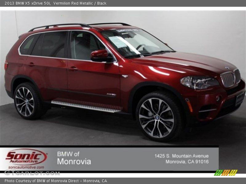 Vermilion Red Metallic / Black 2013 BMW X5 xDrive 50i