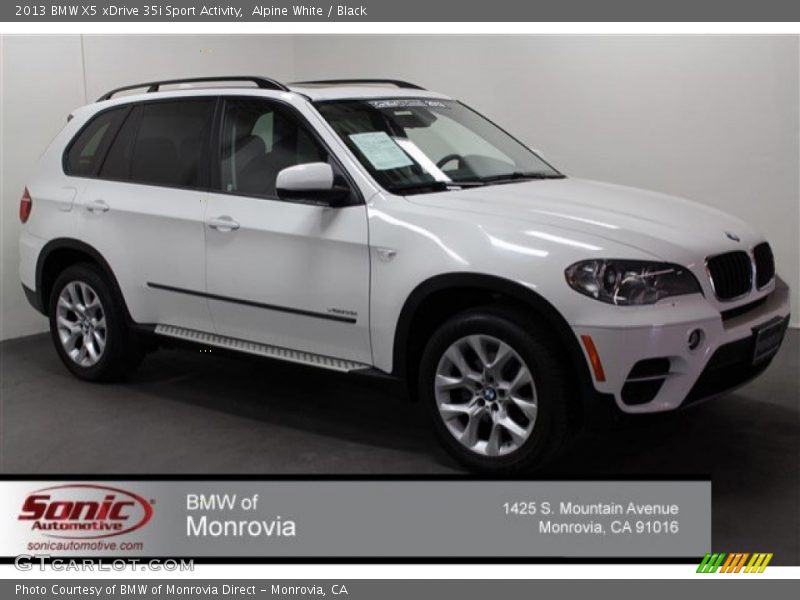 Alpine White / Black 2013 BMW X5 xDrive 35i Sport Activity