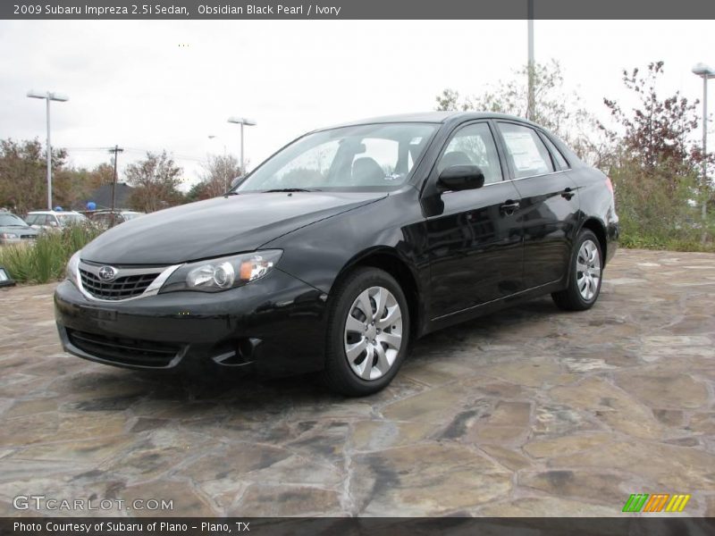 Obsidian Black Pearl / Ivory 2009 Subaru Impreza 2.5i Sedan