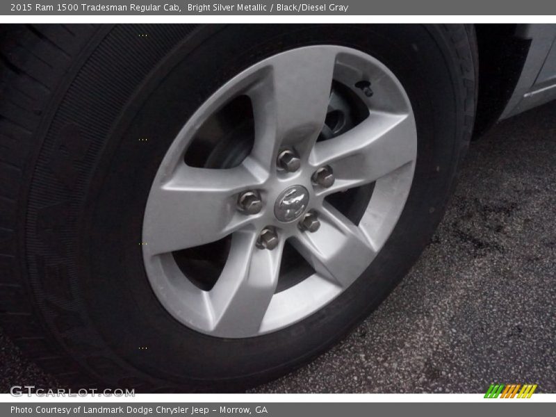 Bright Silver Metallic / Black/Diesel Gray 2015 Ram 1500 Tradesman Regular Cab