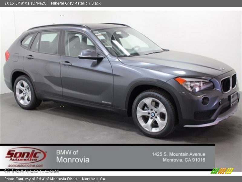 Mineral Grey Metallic / Black 2015 BMW X1 sDrive28i