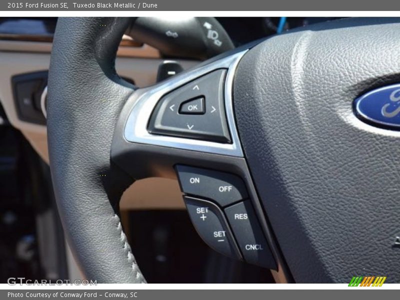 Tuxedo Black Metallic / Dune 2015 Ford Fusion SE