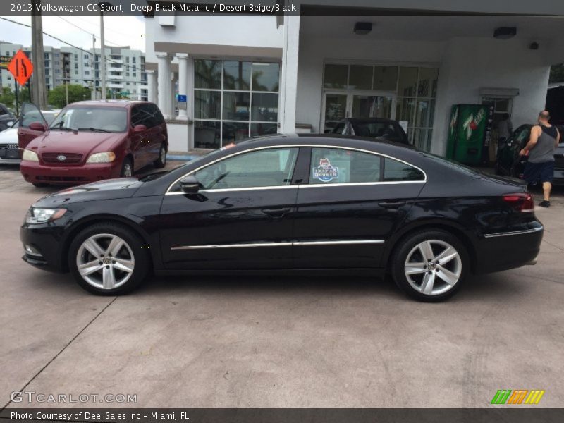 Deep Black Metallic / Desert Beige/Black 2013 Volkswagen CC Sport