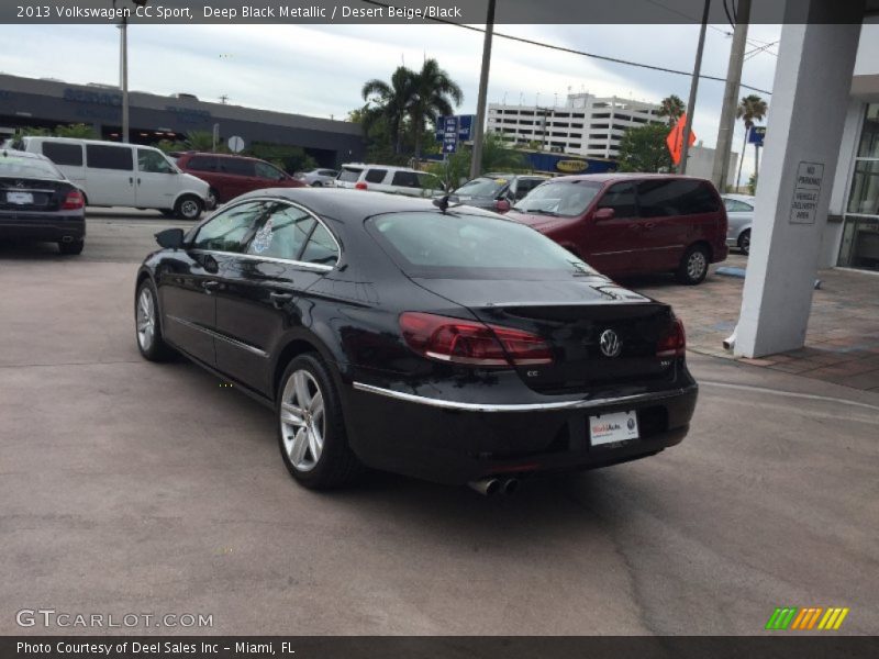 Deep Black Metallic / Desert Beige/Black 2013 Volkswagen CC Sport