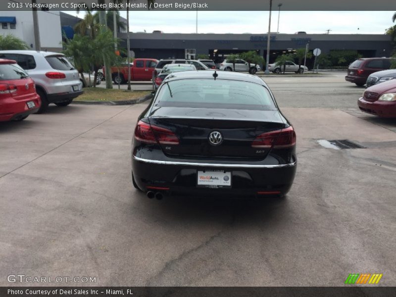 Deep Black Metallic / Desert Beige/Black 2013 Volkswagen CC Sport