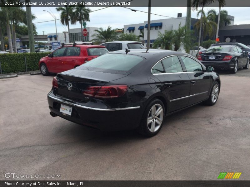 Deep Black Metallic / Desert Beige/Black 2013 Volkswagen CC Sport