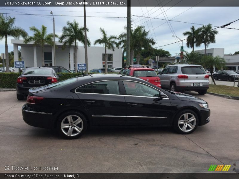 Deep Black Metallic / Desert Beige/Black 2013 Volkswagen CC Sport
