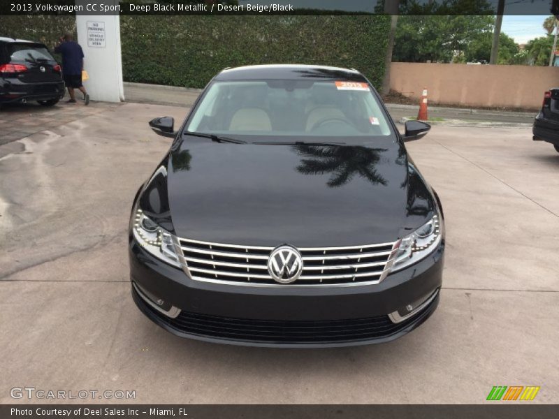 Deep Black Metallic / Desert Beige/Black 2013 Volkswagen CC Sport