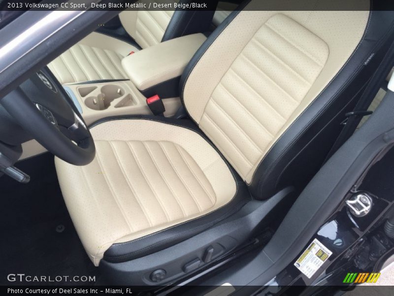 Deep Black Metallic / Desert Beige/Black 2013 Volkswagen CC Sport