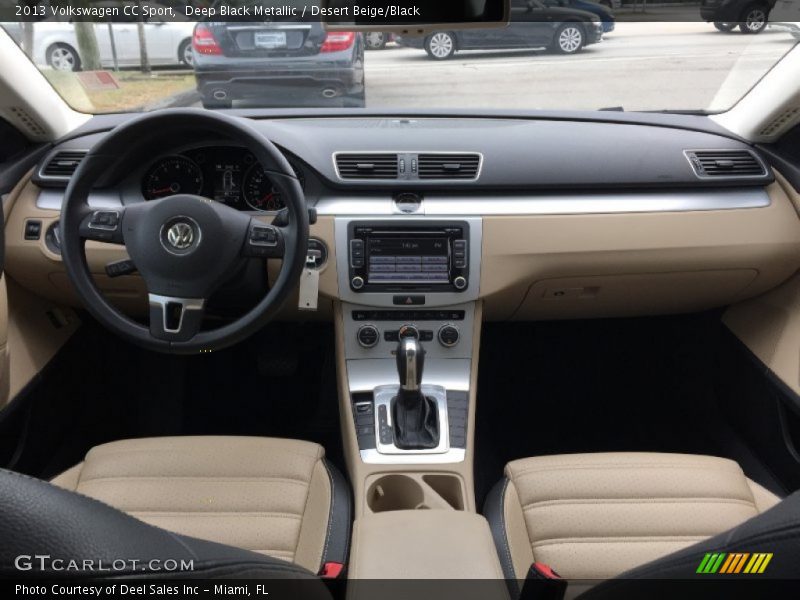 Deep Black Metallic / Desert Beige/Black 2013 Volkswagen CC Sport