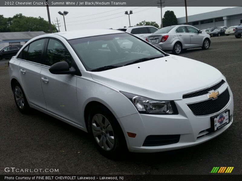 Summit White / Jet Black/Medium Titanium 2012 Chevrolet Cruze LS