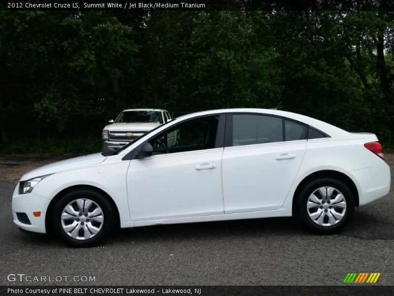 Summit White / Jet Black/Medium Titanium 2012 Chevrolet Cruze LS