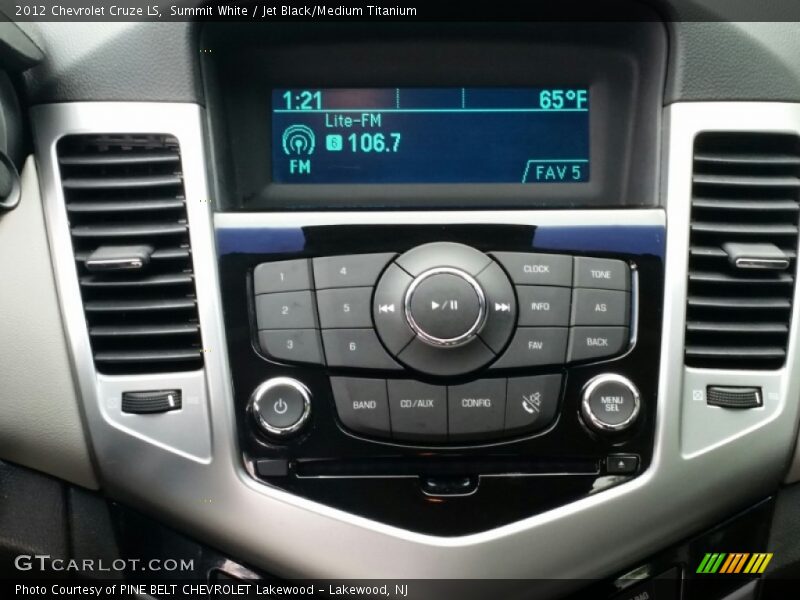 Summit White / Jet Black/Medium Titanium 2012 Chevrolet Cruze LS