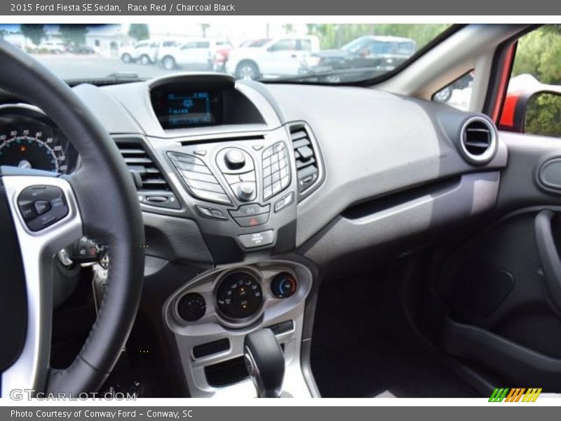 Race Red / Charcoal Black 2015 Ford Fiesta SE Sedan
