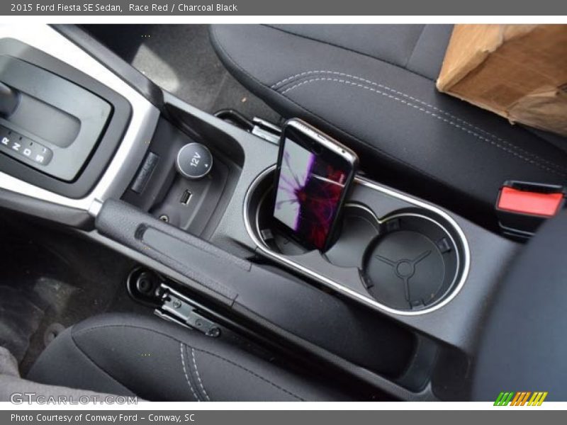 Race Red / Charcoal Black 2015 Ford Fiesta SE Sedan