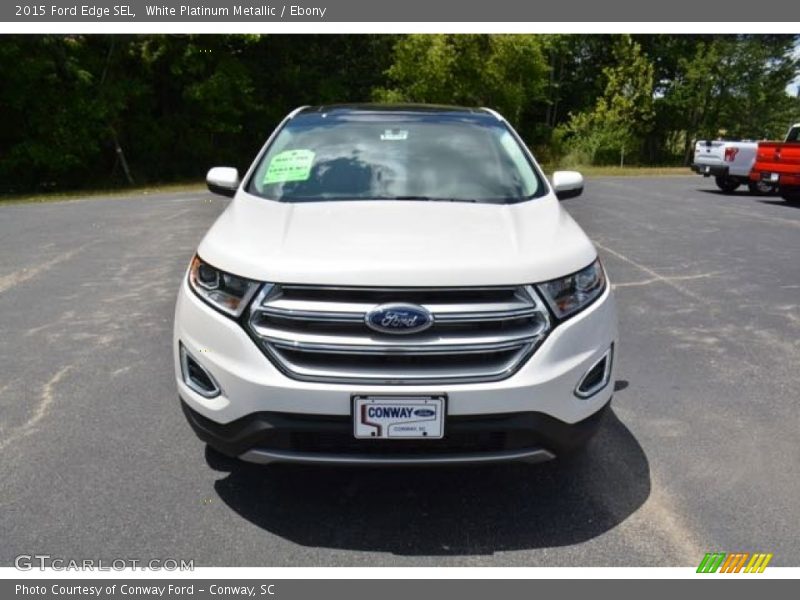 White Platinum Metallic / Ebony 2015 Ford Edge SEL