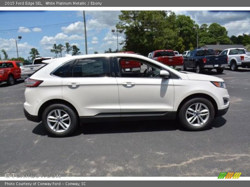 White Platinum Metallic / Ebony 2015 Ford Edge SEL