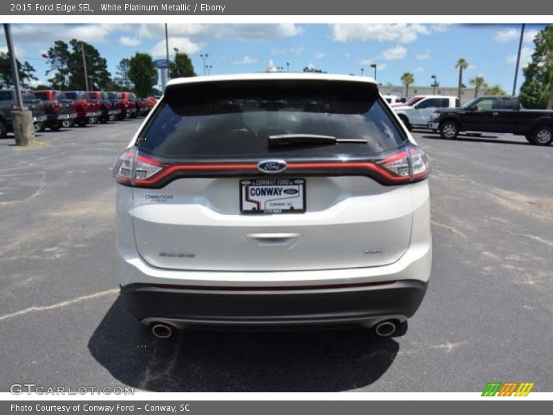 White Platinum Metallic / Ebony 2015 Ford Edge SEL