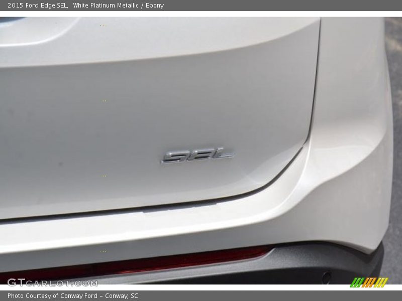 White Platinum Metallic / Ebony 2015 Ford Edge SEL