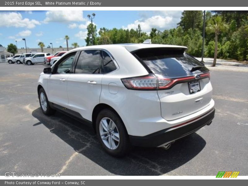 White Platinum Metallic / Ebony 2015 Ford Edge SEL