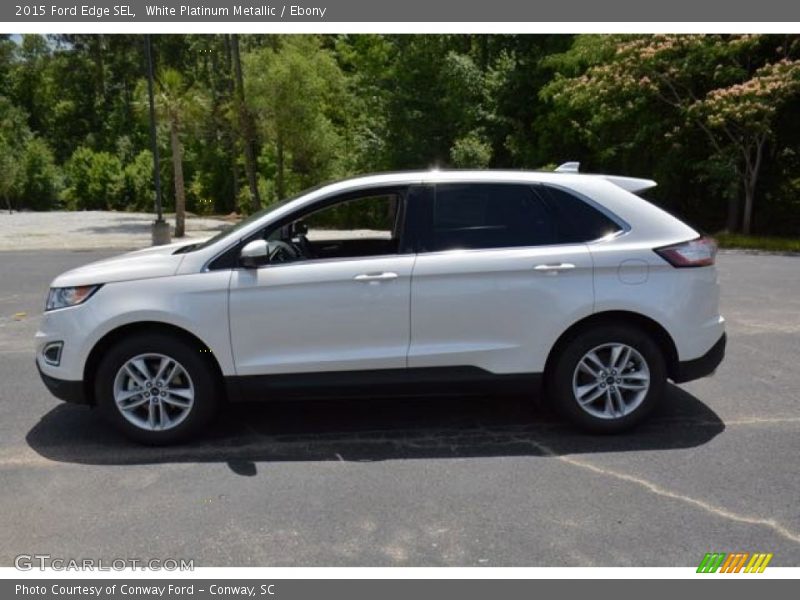 White Platinum Metallic / Ebony 2015 Ford Edge SEL