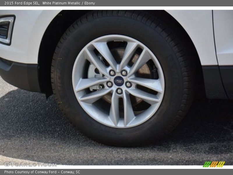 White Platinum Metallic / Ebony 2015 Ford Edge SEL