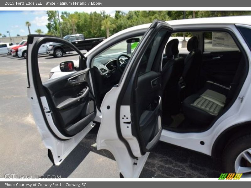 White Platinum Metallic / Ebony 2015 Ford Edge SEL
