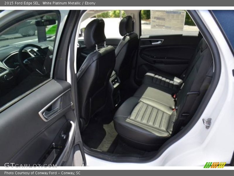 White Platinum Metallic / Ebony 2015 Ford Edge SEL