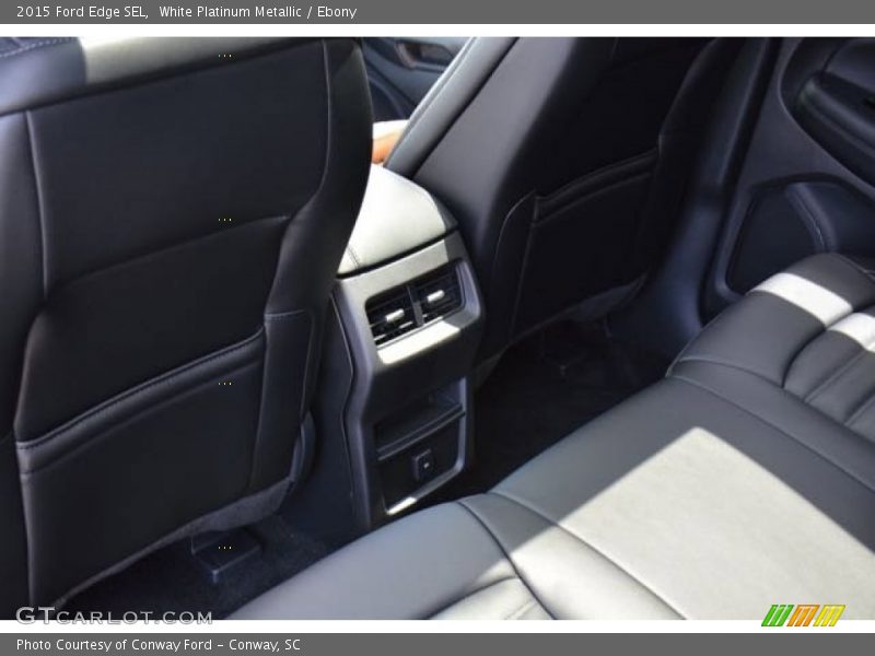 White Platinum Metallic / Ebony 2015 Ford Edge SEL