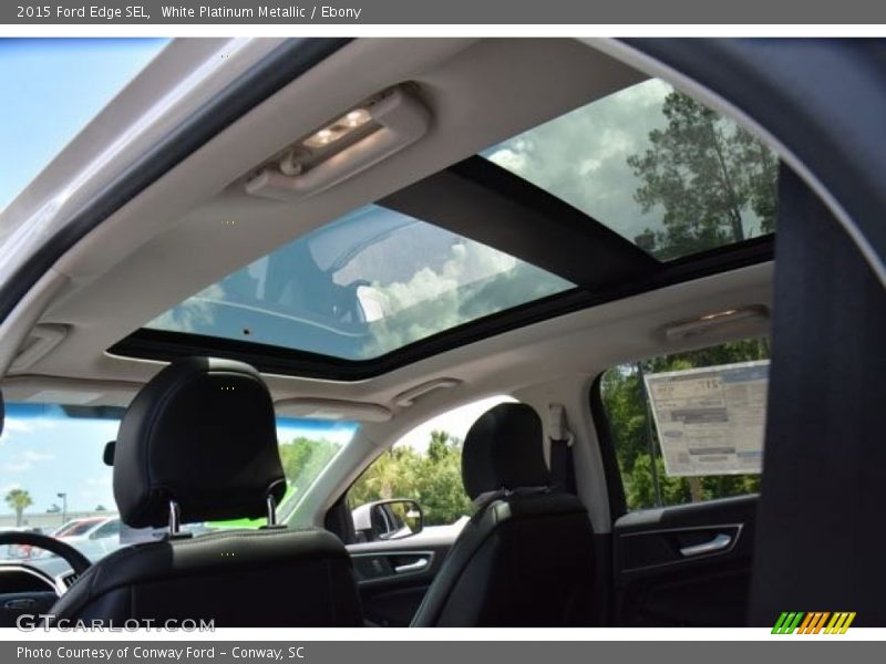 White Platinum Metallic / Ebony 2015 Ford Edge SEL