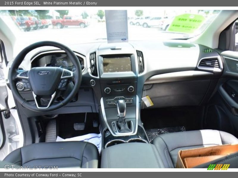 White Platinum Metallic / Ebony 2015 Ford Edge SEL