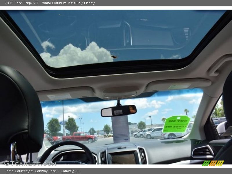White Platinum Metallic / Ebony 2015 Ford Edge SEL