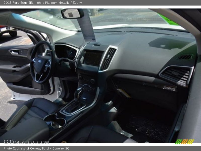 White Platinum Metallic / Ebony 2015 Ford Edge SEL