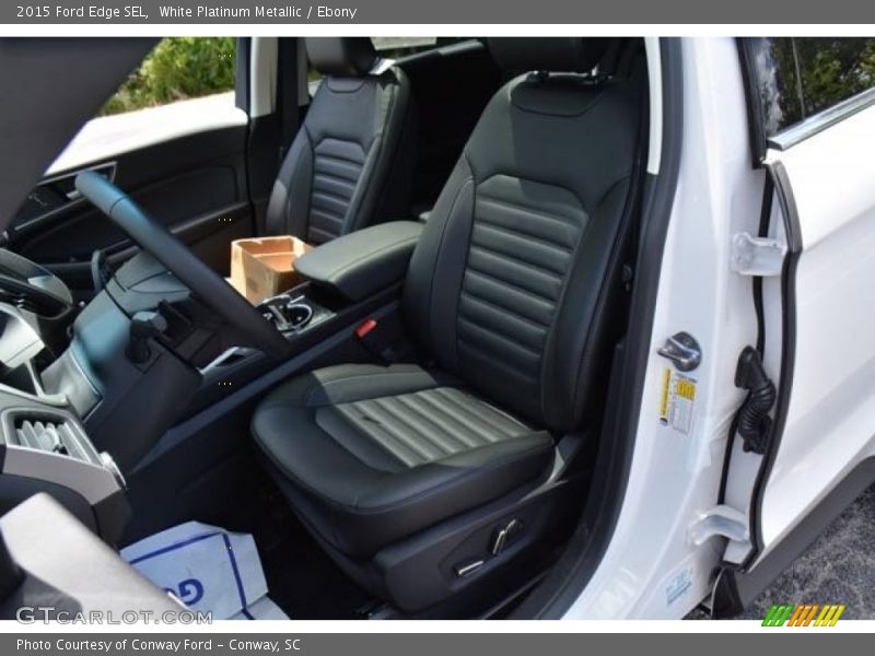White Platinum Metallic / Ebony 2015 Ford Edge SEL