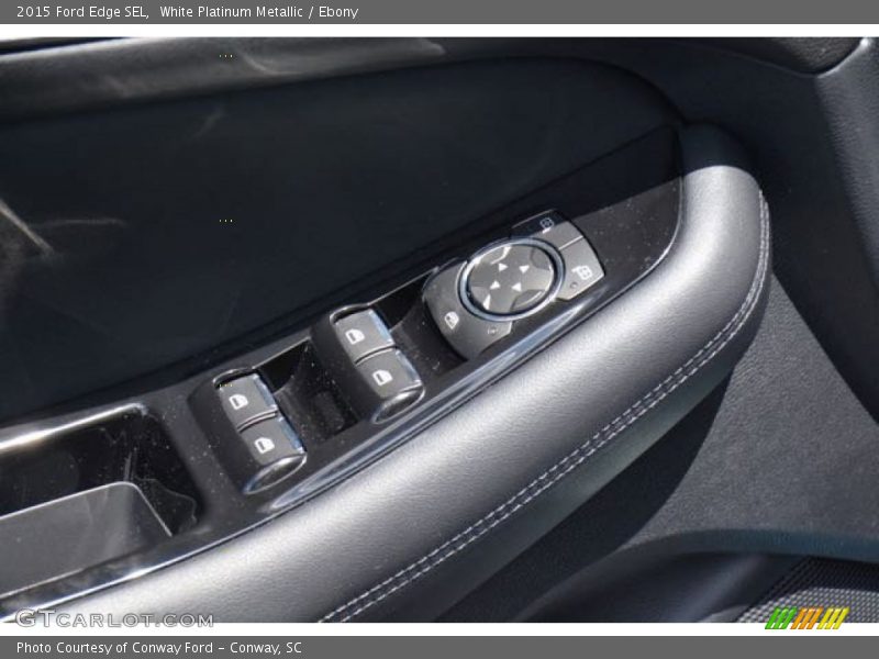 White Platinum Metallic / Ebony 2015 Ford Edge SEL