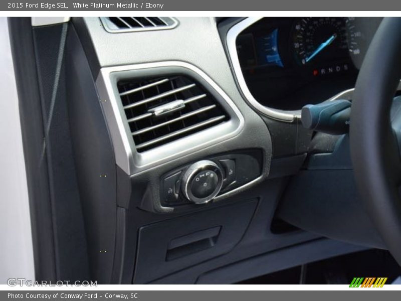 White Platinum Metallic / Ebony 2015 Ford Edge SEL
