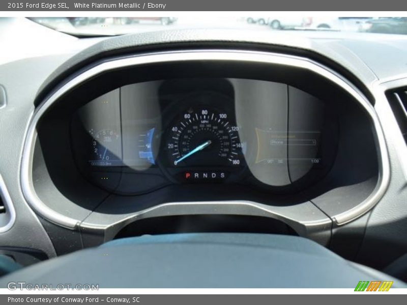 White Platinum Metallic / Ebony 2015 Ford Edge SEL