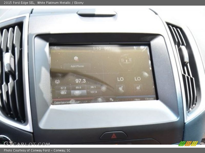 White Platinum Metallic / Ebony 2015 Ford Edge SEL