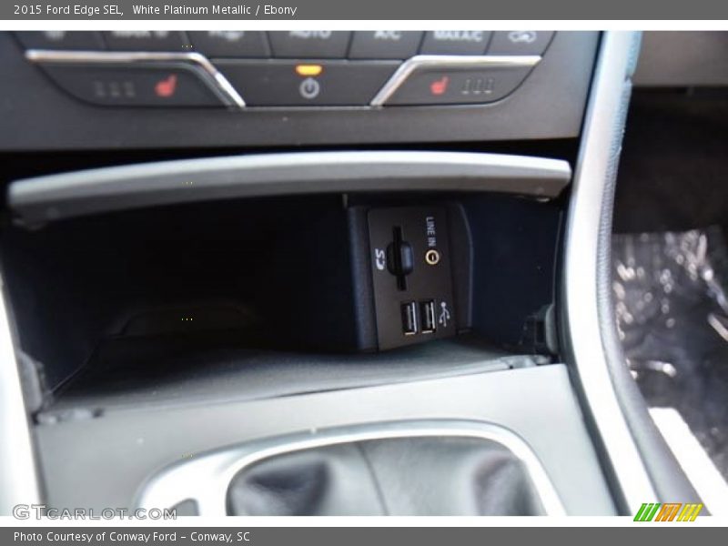 White Platinum Metallic / Ebony 2015 Ford Edge SEL