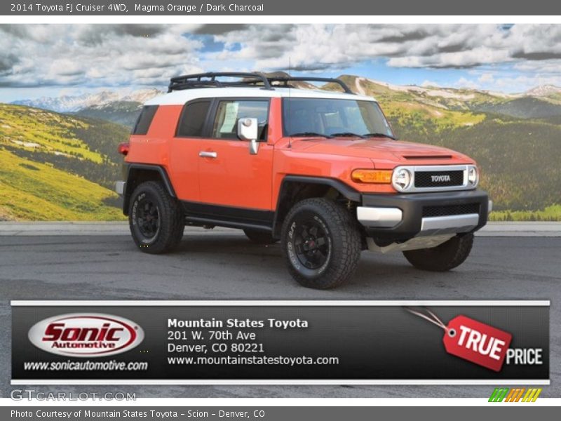 Magma Orange / Dark Charcoal 2014 Toyota FJ Cruiser 4WD