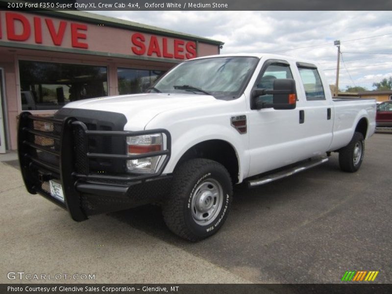 Oxford White / Medium Stone 2010 Ford F350 Super Duty XL Crew Cab 4x4
