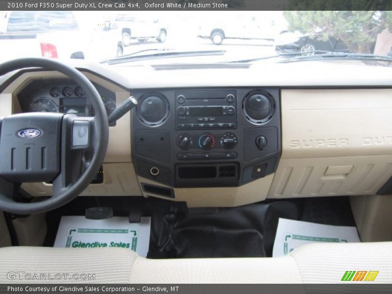 Oxford White / Medium Stone 2010 Ford F350 Super Duty XL Crew Cab 4x4