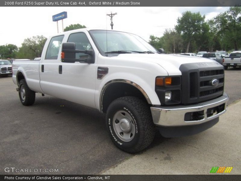 Oxford White / Medium Stone 2008 Ford F250 Super Duty XL Crew Cab 4x4