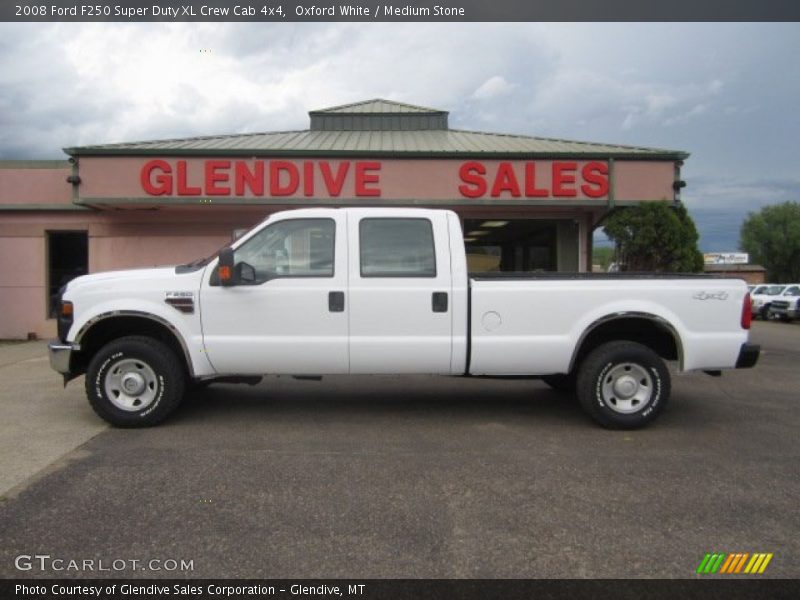 Oxford White / Medium Stone 2008 Ford F250 Super Duty XL Crew Cab 4x4