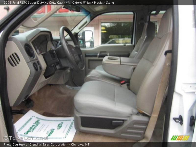Oxford White / Medium Stone 2008 Ford F250 Super Duty XL Crew Cab 4x4