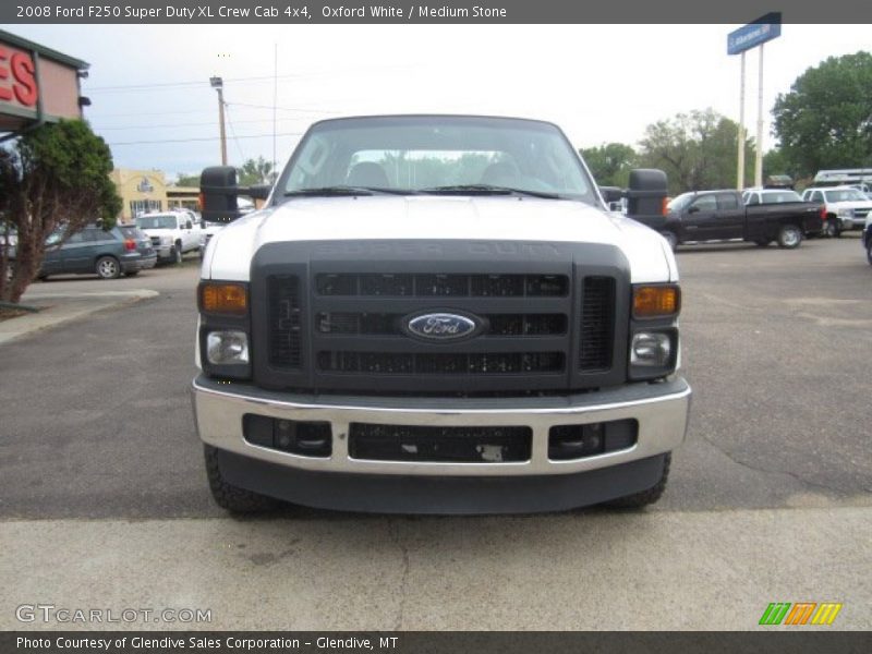 Oxford White / Medium Stone 2008 Ford F250 Super Duty XL Crew Cab 4x4
