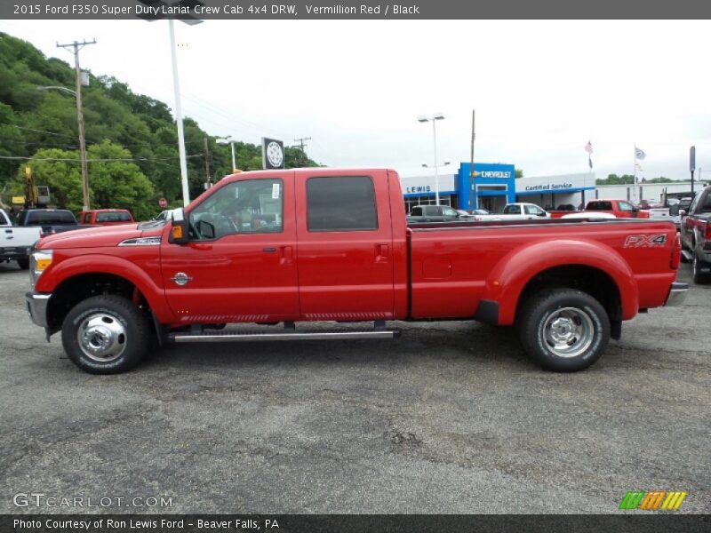 Vermillion Red / Black 2015 Ford F350 Super Duty Lariat Crew Cab 4x4 DRW