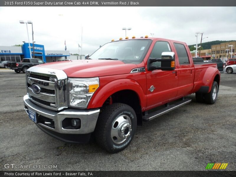 Vermillion Red / Black 2015 Ford F350 Super Duty Lariat Crew Cab 4x4 DRW