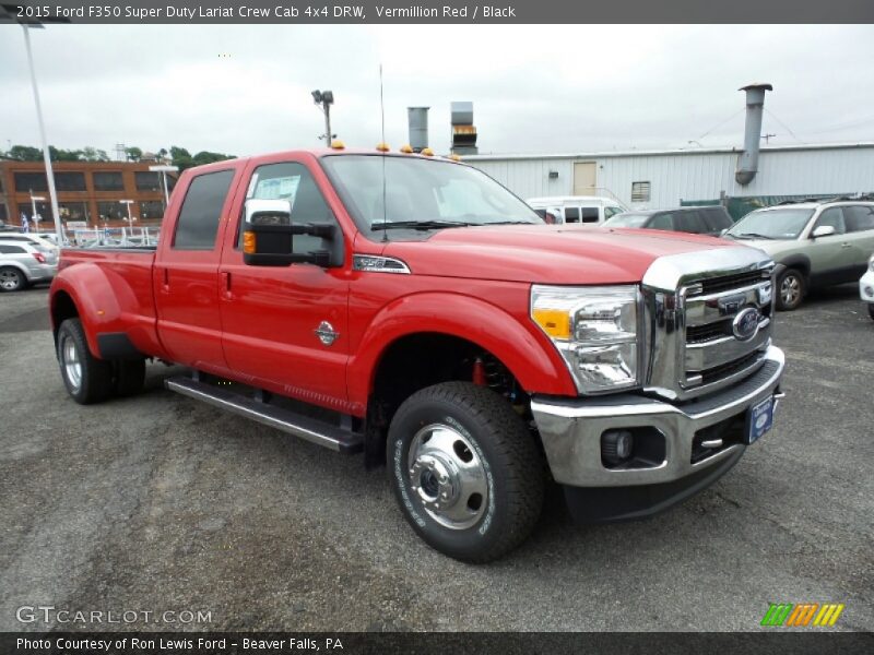 Vermillion Red / Black 2015 Ford F350 Super Duty Lariat Crew Cab 4x4 DRW